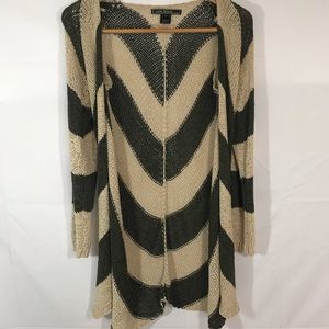 Love Stitch Green & Off-White Cardigan SZ Small